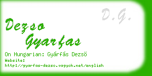 dezso gyarfas business card