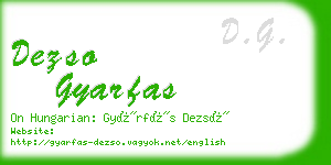 dezso gyarfas business card